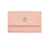 Chanel Embossed Camellia Card Holder, &pound;495, Accessories, Pink, Leather, Front view